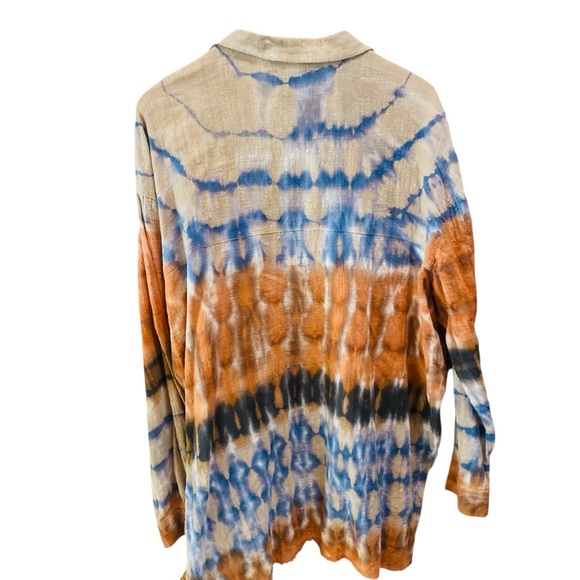 Free People x One Teaspoon TieDyed Muslin Longline Tunic ButtonDown - Picture 4 of 6
